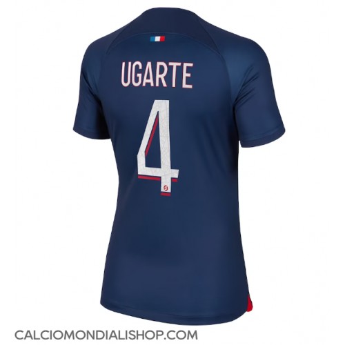 Maglie da calcio Paris Saint-Germain Manuel Ugarte #4 Prima Maglia Femminile 2023-24 Manica Corta